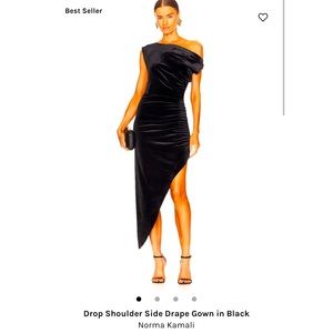 Norma Kamali Black Velvet Dress!